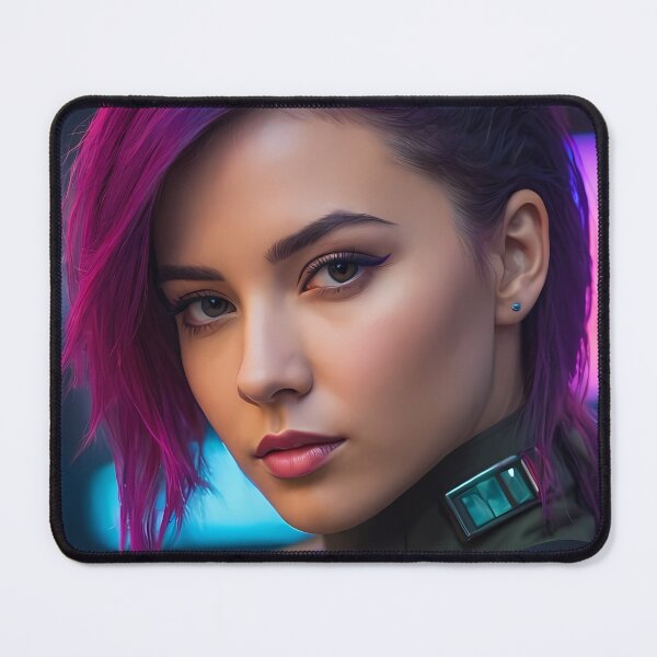 Item preview, Realistic Cyberpunk Female Portrait designed and sold by papi1998.