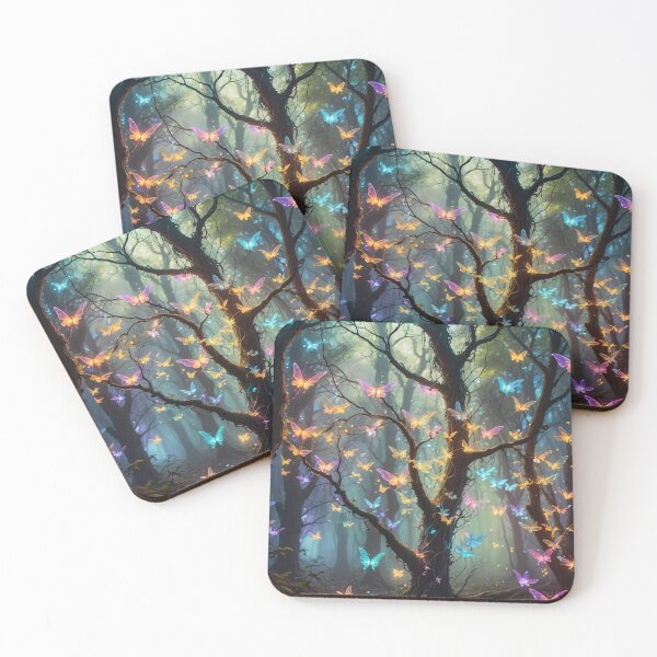 Item preview, Beautiful Luminescent Butterfly Forest  designed and sold by calibrit.