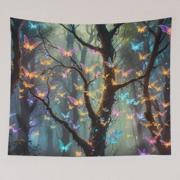 Item preview, Beautiful Luminescent Butterfly Forest  designed and sold by calibrit.