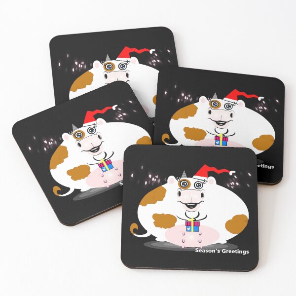 Item preview, Happy cow - season's greetings  designed and sold by Shirley cute art .