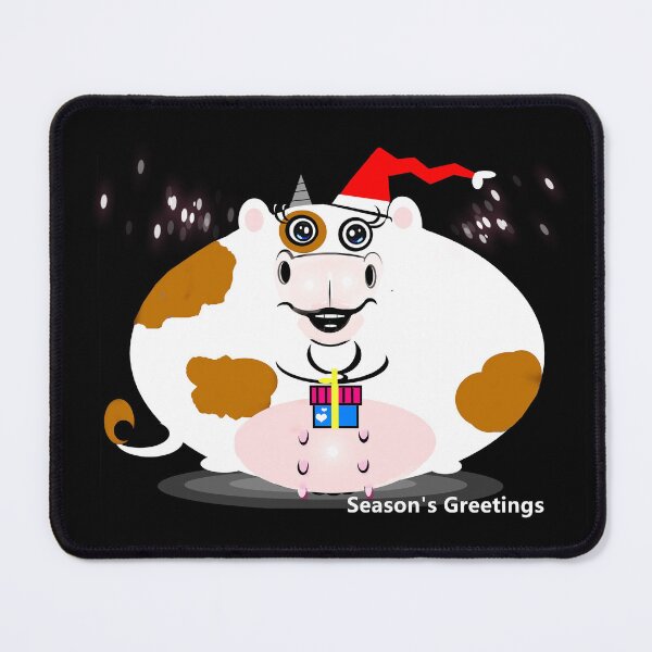 Item preview, Happy cow - season's greetings designed and sold by Shirley cute art .