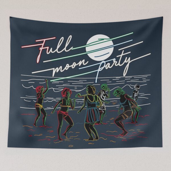 Item preview, Full Moon Party Neon Vibes : Enjoy Freedom Life designed and sold by KennerTH.