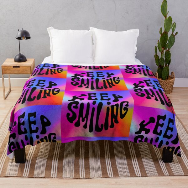 Item preview, Psychedelic Keep Smiling Design – Radiant Rainbow Colors & Positive Energy designed and sold by Fredster1966.