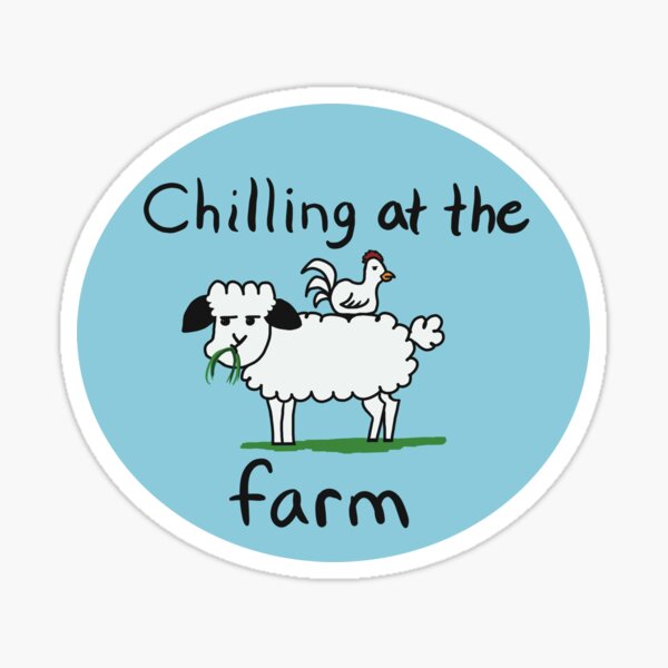 Item preview, Chilling at the farm designed and sold by Nature Unhinged.