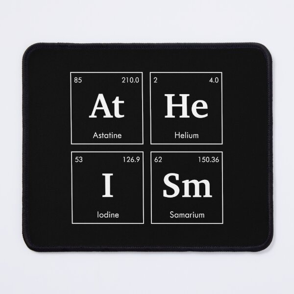 Item preview, Atheism Square Chemical Element Symbol Science designed and sold by kakarikihill.