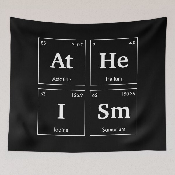 Item preview, Atheism Square Chemical Element Symbol Science  designed and sold by kakarikihill.