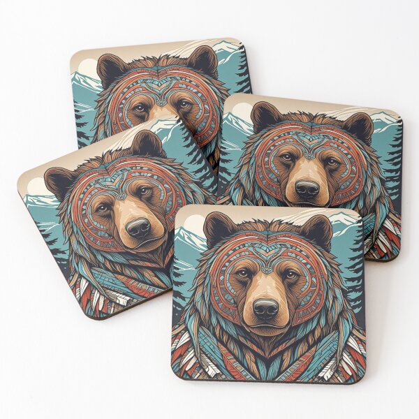 Item preview, Native Bear Scene designed and sold by Catherine Harrison.