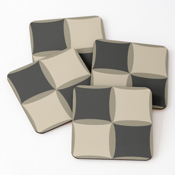 Item preview, A pattern of concave black and beige squares designed and sold by ZorianArt.