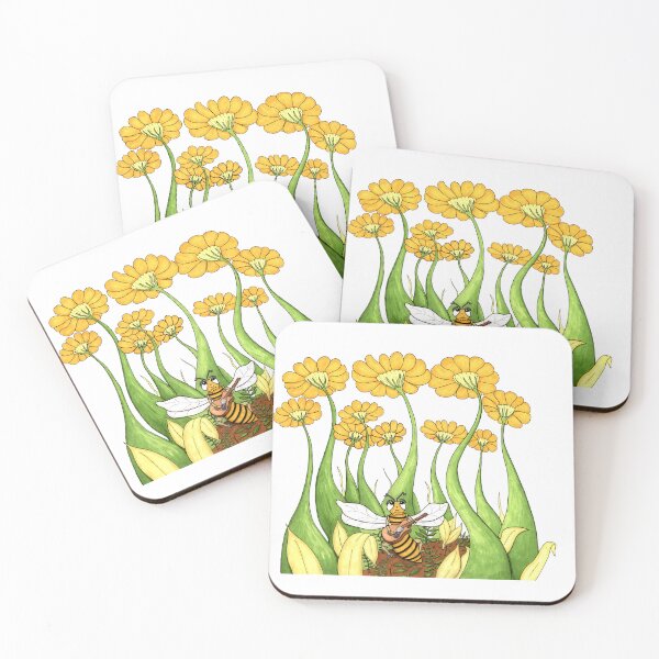 Item preview, A bee playing guitar under the flowers  designed and sold by Iansewell22.