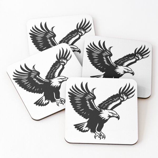 Item preview, Bald Eagle American Flying Black Bird Feathery Hunt Wild designed and sold by inkoutninja.