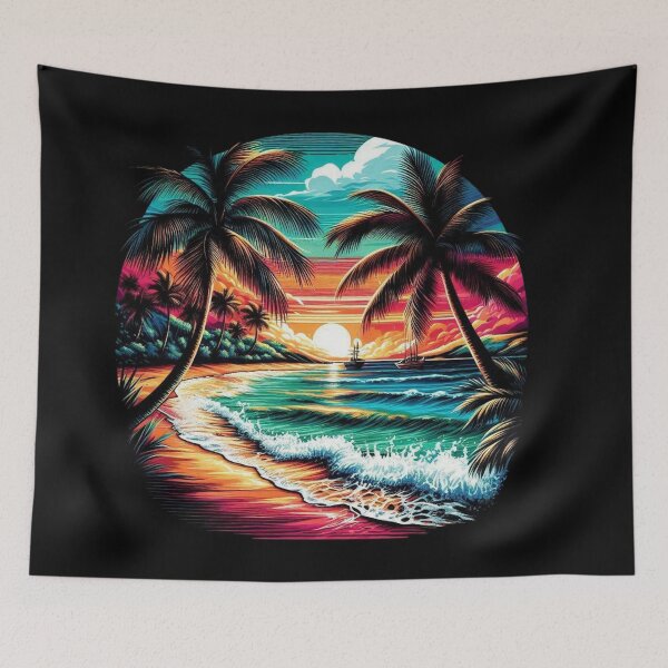 Item preview, Caribbean Sunset Beach  designed and sold by Myra365Art.