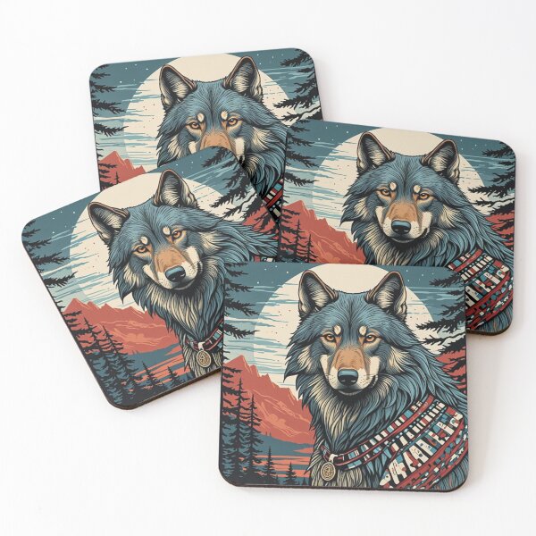 Item preview, Native Wolf Scene designed and sold by Catherine Harrison.