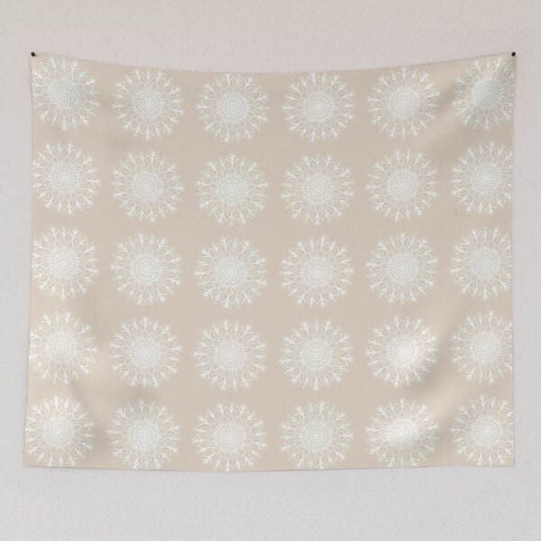 Item preview, Mandala Rustic -In line / Beige-white designed and sold by Studio Variatio.