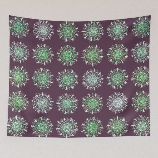 Item preview, Mandala Rustic -In line / Purple - greens designed and sold by Studio Variatio.