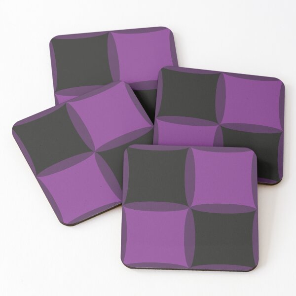 Item preview, Pattern of concave black and purple squares designed and sold by ZorianArt.