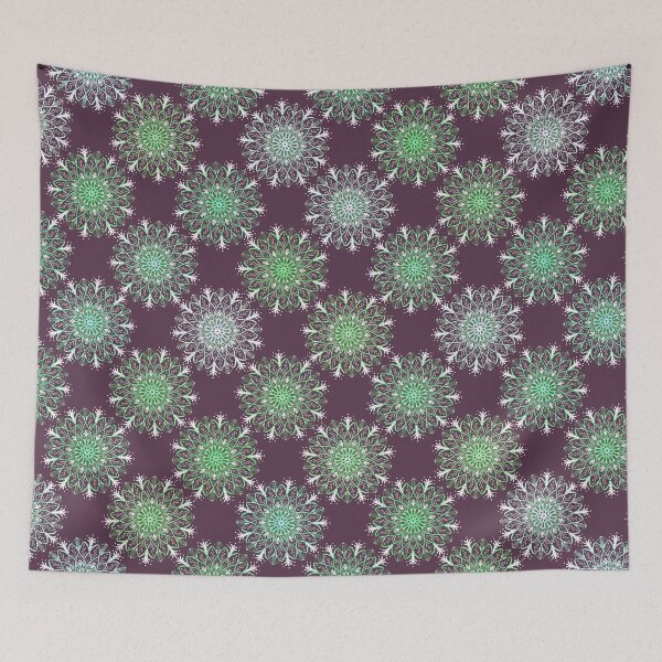 Item preview, Mandala Rustic -In angle / Purple - greens designed and sold by Studio Variatio.
