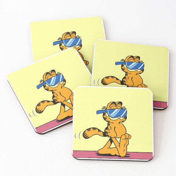 Item preview, Playful Cartoon Cat Dancing with Large Sunglasses On designed and sold by shafinaelvira.