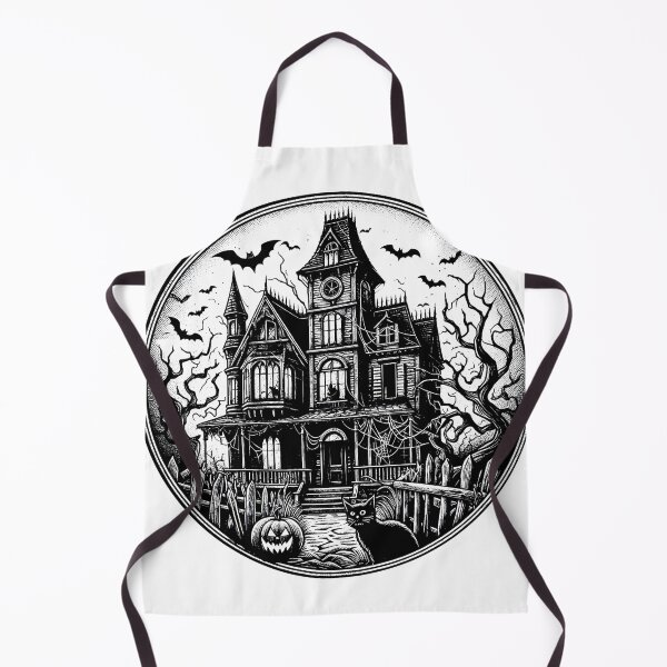 Item preview, Bats and Haunted House in Monochrome designed and sold by Thai Vibe Studio.