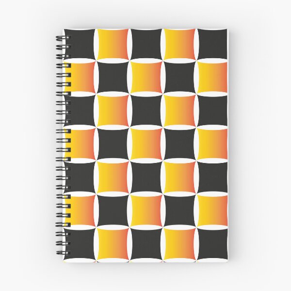 Item preview, Pattern of concave black and жовтий градієнт squares designed and sold by ZorianArt.