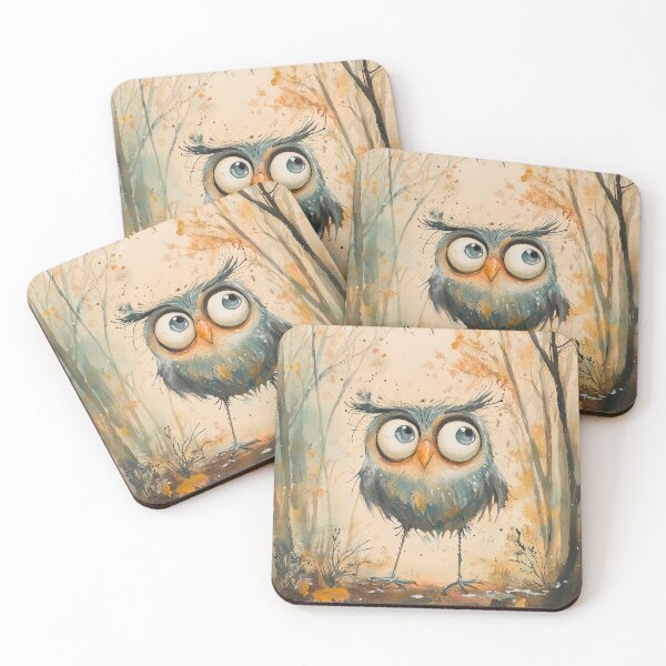 Item preview, Long legged owl designed and sold by Christina Brunton Art.