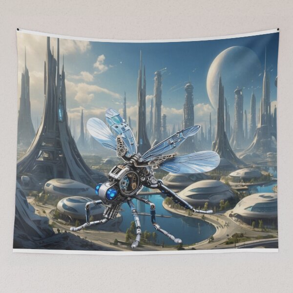 Item preview, A hyper-realistic extremely detailed robot dragonfly designed and sold by AleksKos.
