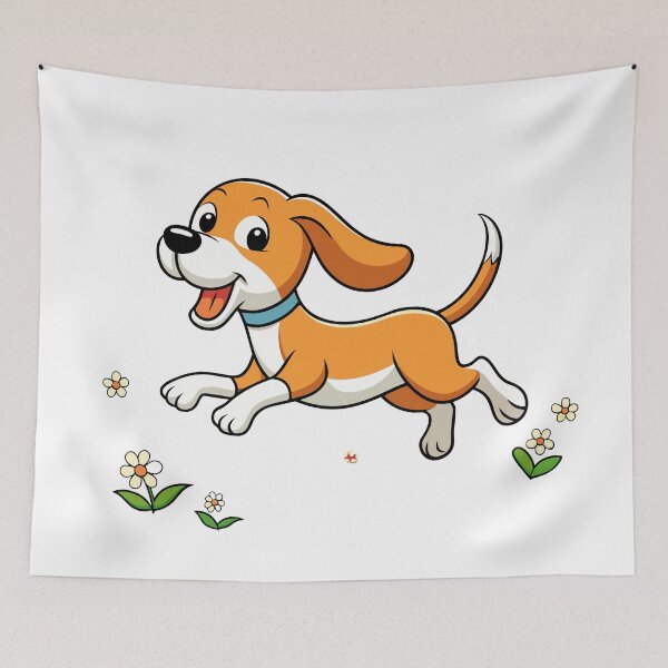Item preview, Joyful Beagle Running in Field designed and sold by iwcus.