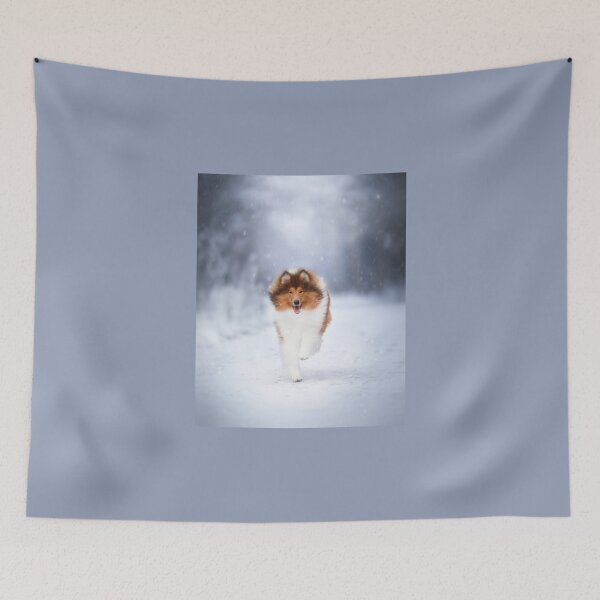 Item preview,  Graceful Rough Collie in Winter Snow designed and sold by MrGreenDragon.