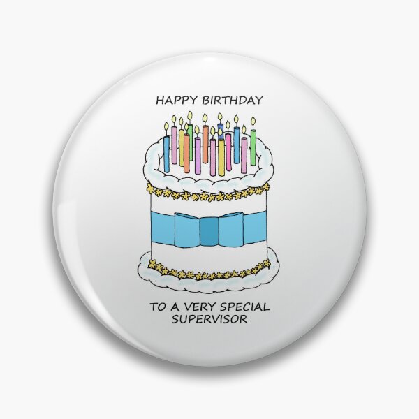 Item preview, Happy Birthday to  Supervisor Cake and Candles designed and sold by KateTaylor.
