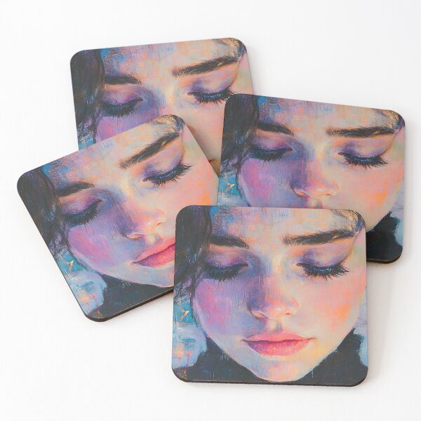 Item preview, Expressionist portrait of woman pensive designed and sold by TheArtistOf2022.