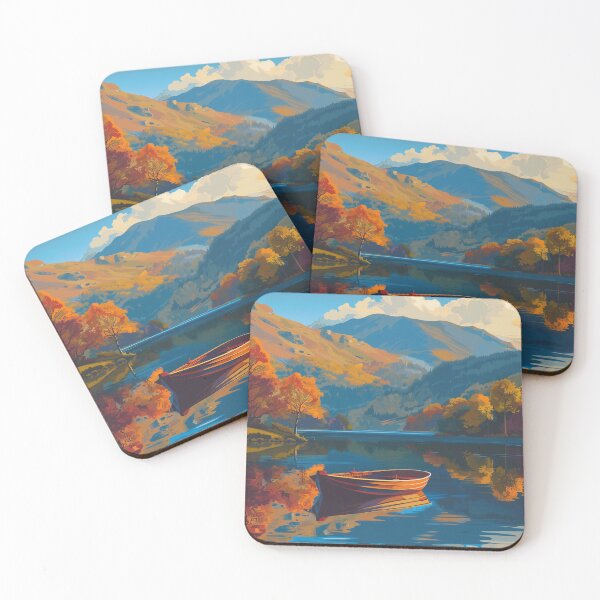 Item preview, Blue lakeland in autumn designed and sold by FleurFrench.