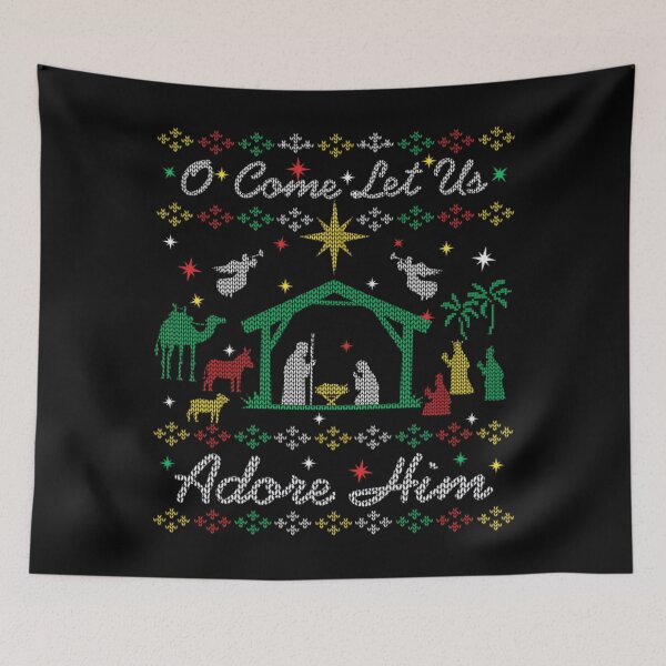 Item preview, Christmas O Come Let Us Adore Him designed and sold by Arfurneauxt.