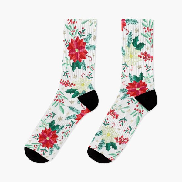 Item preview, Santa Baby, Christmas, fir branches, candy canes, poinsettias and Christmas patterns designed and sold by Sandra Brezina.