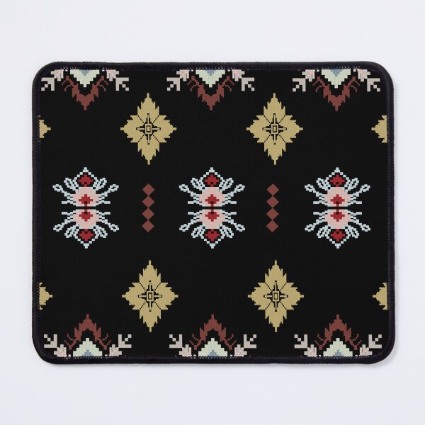 Item preview, pixel art flower on black background designed and sold by Maya75.