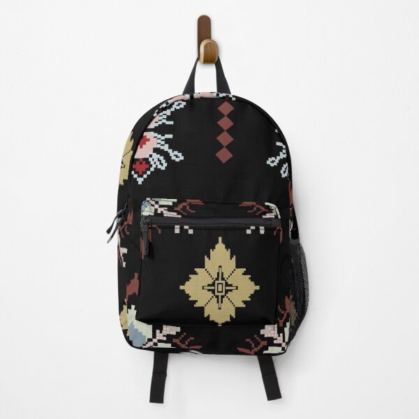 Item preview, pixel art flower on black background designed and sold by Maya75.