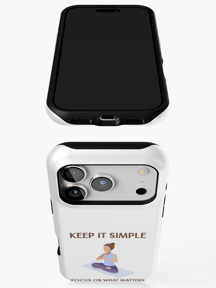 Thumbnail 3 of 4, iPhone Case, Keep It Simple designed and sold by EngagingLayout.