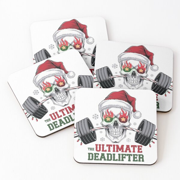 Item preview, Ultimate Christmas Deadlifter Skull Santa Powerlifting Holiday Gym T-Shirt designed and sold by Bmd4Fitness.