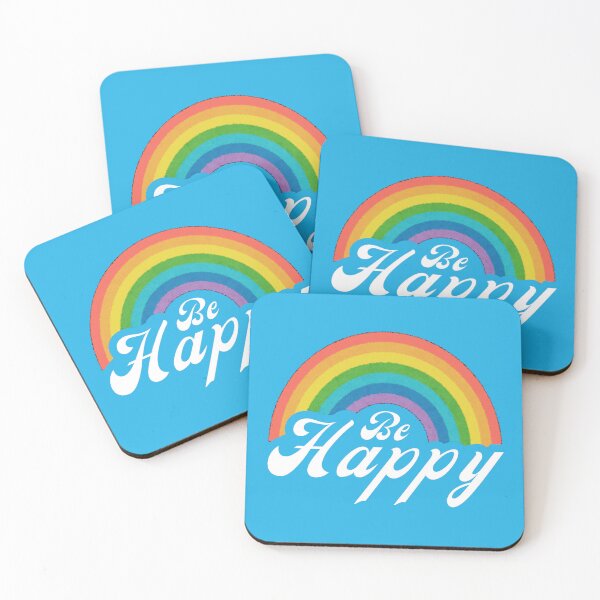 Item preview, Be Happy Rainbow Typography Design designed and sold by The magic  Yellow bus.