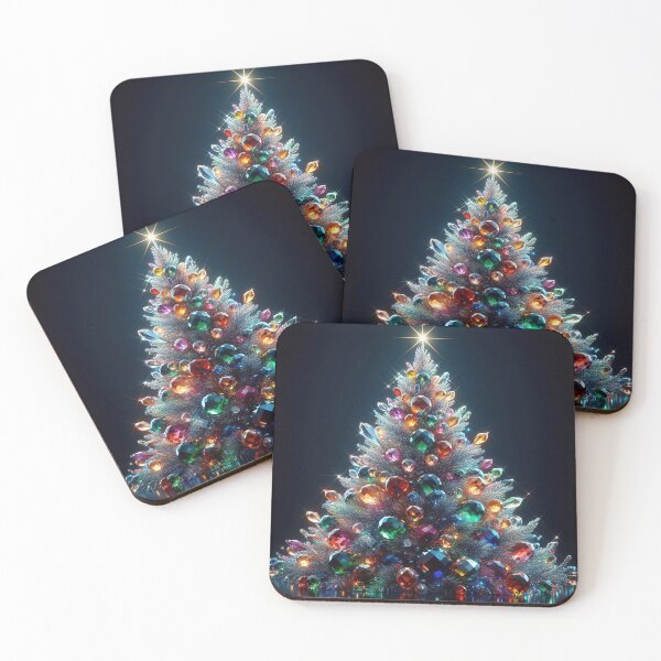 Item preview, Christmas tree with colorful glass baubles designed and sold by lalylaura.
