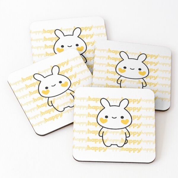 Item preview, Dressed with Happiness: Heart-Cheeked Bunny Bliss, Yellow, Unique designed and sold by villacreativa.