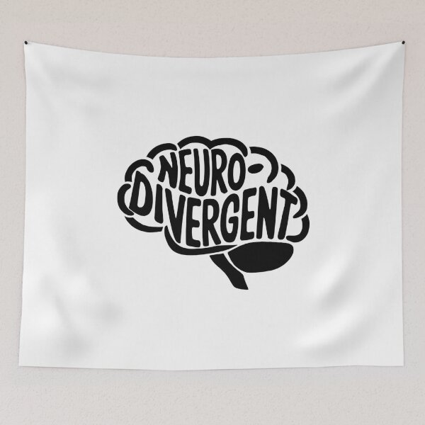 Item preview, Minimalist Neurodivergent Brain Outline Sticker - Black Line Art Design designed and sold by WatermelonPink.