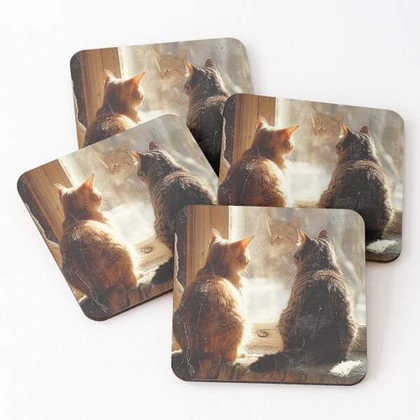 Item preview, Two cats watching the world designed and sold by FleurFrench.