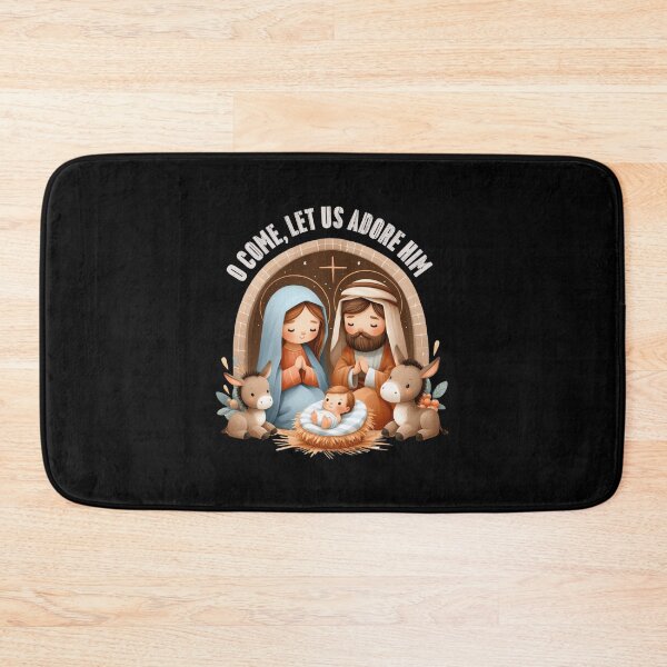Item preview, Nativity Scene O Come Let Us Adore Him Boho Christmas designed and sold by Arfurneauxt.