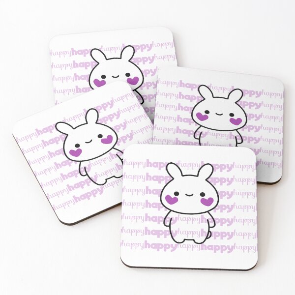 Item preview, Dressed with Happiness: Heart-Cheeked Bunny Bliss, Violet, Unique designed and sold by villacreativa.
