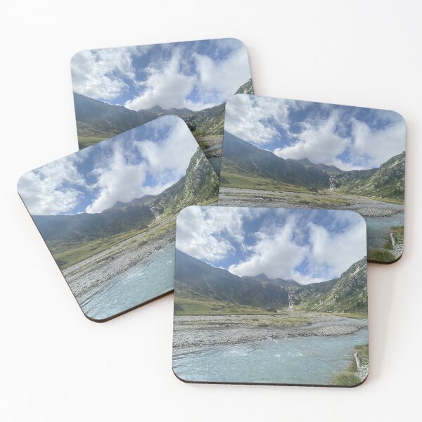 Item preview, Impressive mountain landscape with turquoise river – nature photography as photo print designed and sold by TRex-Landscapes.