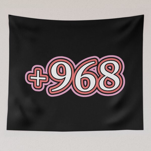 Item preview, Oman, +968 Oman Country Code, عمان in Black designed and sold by ZamZamDesign.