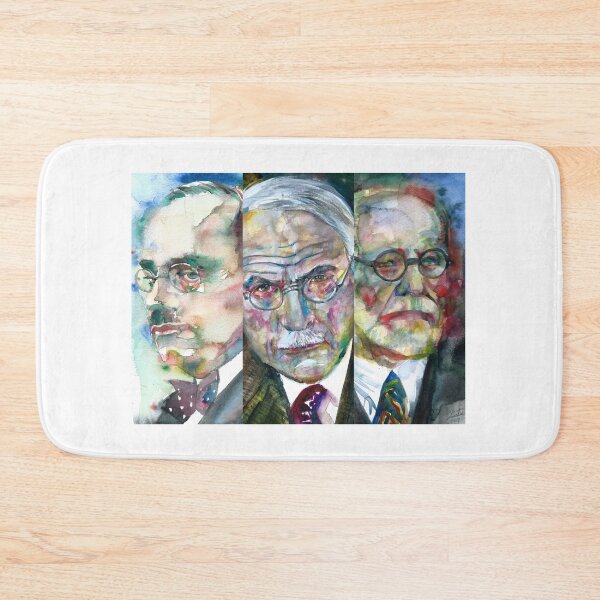 Item preview, THREE PSYCHOLOGISTS - ADLER JUNG FREUD - collage POSTER painting.1 designed and sold by lautir.