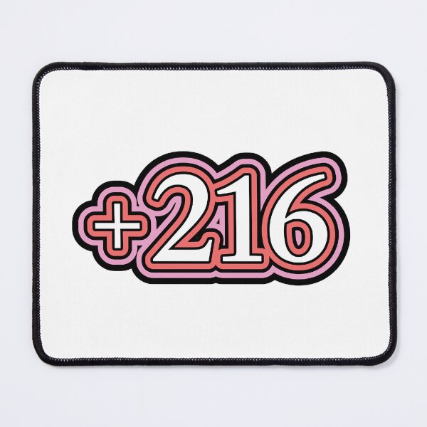 Item preview, Tunisia, +216 Tunisia Country Code, تونس in White designed and sold by ZamZamDesign.