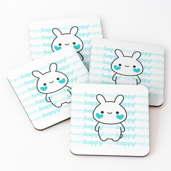 Item preview, Dressed with Happiness: Heart-Cheeked Bunny Bliss, Mint, Unique designed and sold by villacreativa.