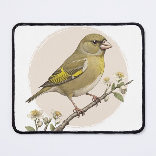 Item preview, European Greenfinch Bird designed and sold by lagunaklein.