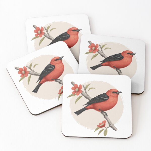 Item preview, Scarlet Tanager, Red Bird  designed and sold by lagunaklein.